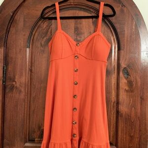 No Boundaries Orange Mini Dress